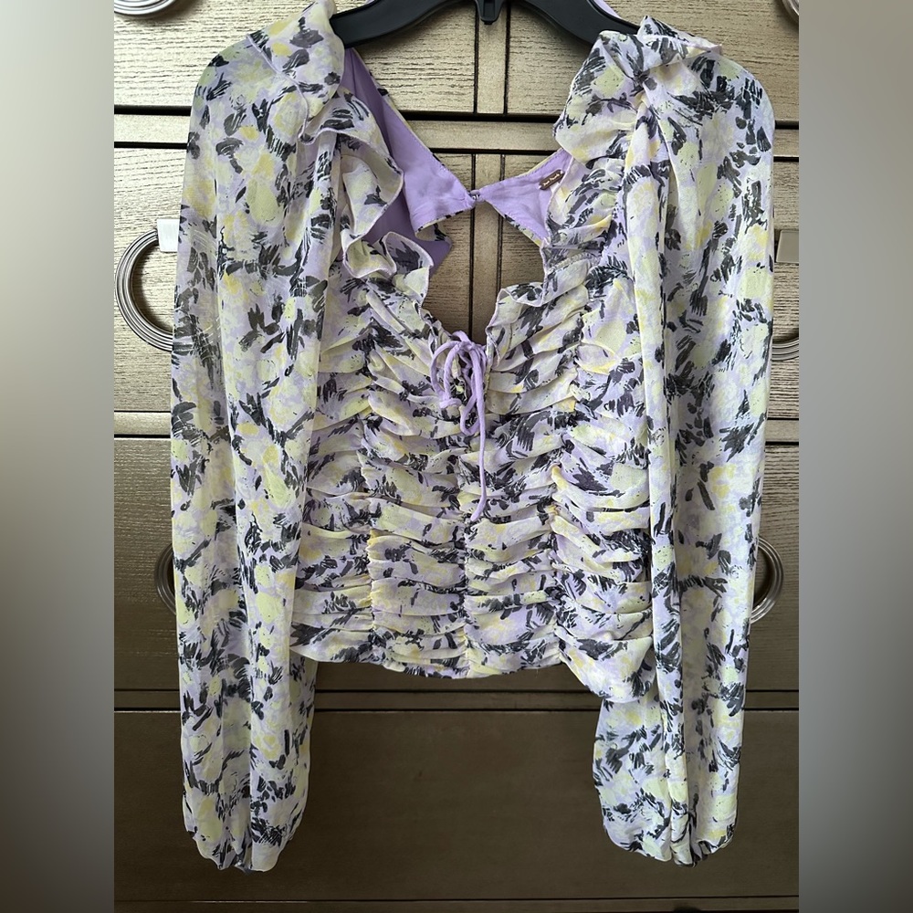 🛍️SALE🛍️ Free People Flower Power Printed Boho Top - Picture 3 of 7